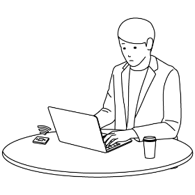 カフェワークのイラスト